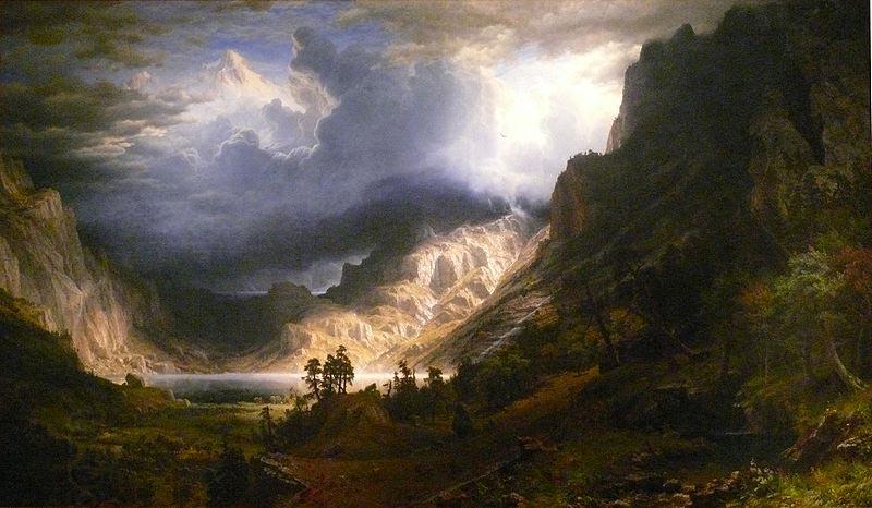Albert Bierstadt A Storm in the Rocky Mountains China oil painting art